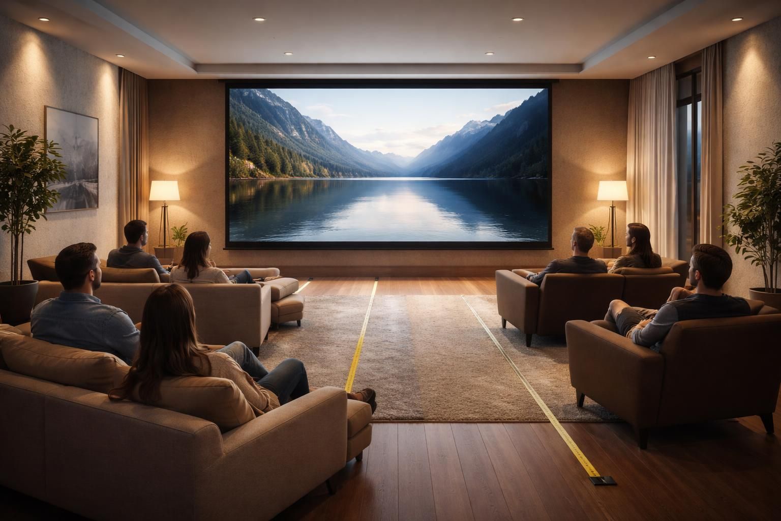 découvrez comment calculer la taille idéale d'un écran de projection en fonction de la distance de visionnage et du type de public pour une expérience visuelle optimale.
