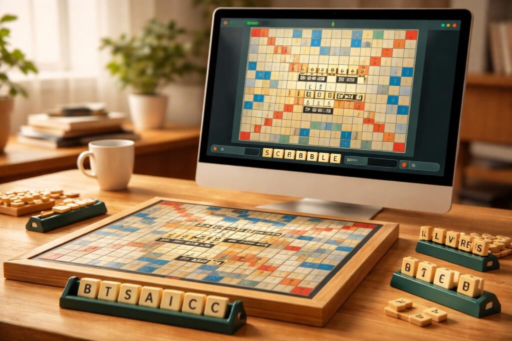 jouez au scrabble en ligne gratuitement contre l'ordinateur et améliorez votre français tout en vous amusant. idéal pour tous les niveaux !