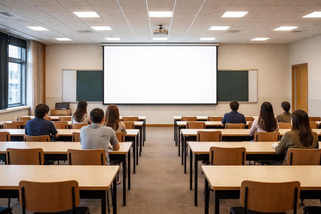 découvrez comment un écran de projection peut améliorer la visibilité de vos cours, même au fond de la salle, pour un apprentissage plus efficace.